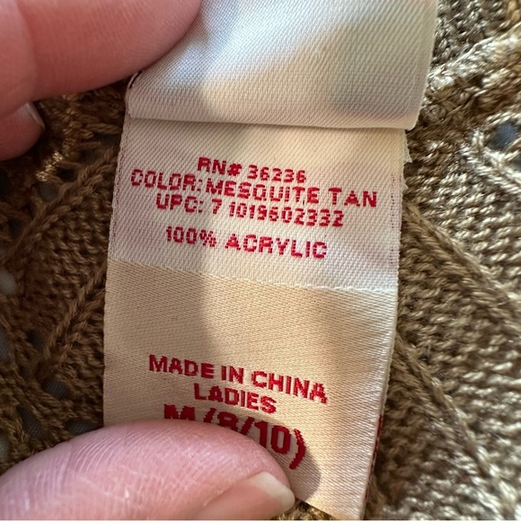 Fade Glory women's medium oversized knit tan sweater vest - Picture 4 of 4